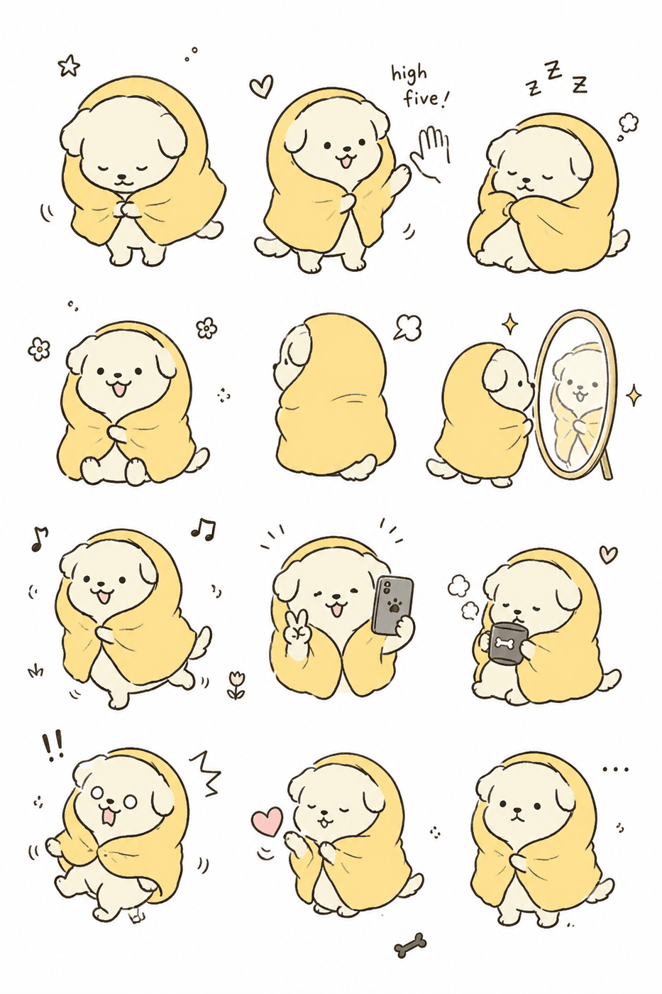 반려동물 깔끔 스티커 작품