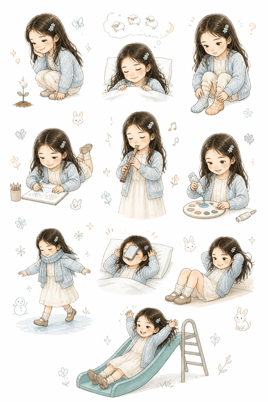 사람 포근 스티커 작품
